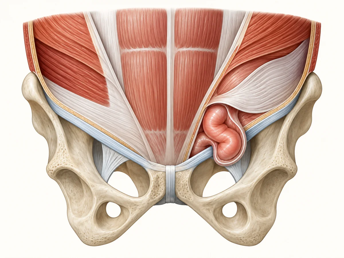 Kasık fıtığı anatomik illüstrasyonu